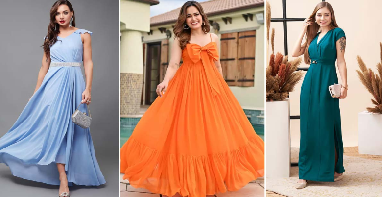 Valentine day par date par jate smy pehne yha maxi dress