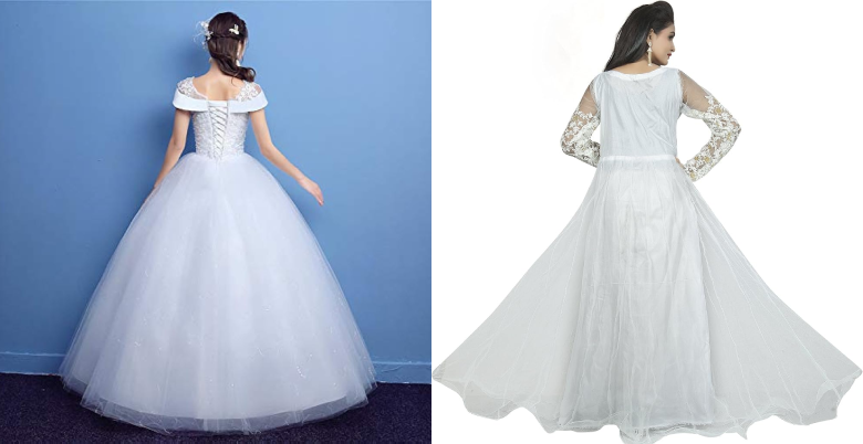 white gown ko style karne ke liye tips