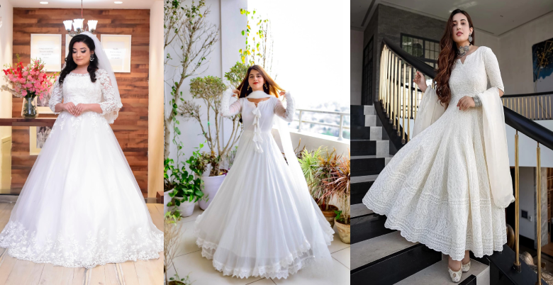 in tips se white gown me dikhe behtar